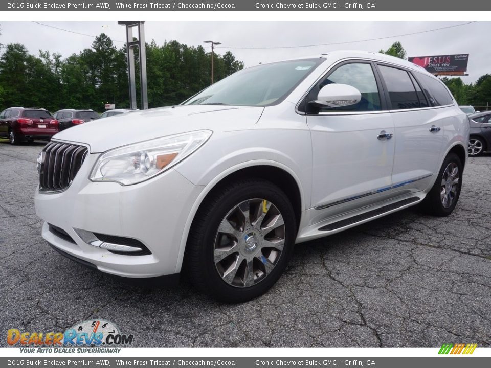 2016 Buick Enclave Premium AWD White Frost Tricoat / Choccachino/Cocoa Photo #3