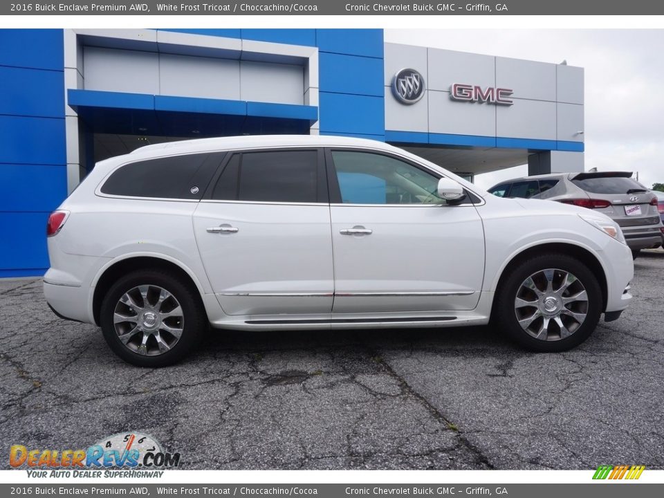 2016 Buick Enclave Premium AWD White Frost Tricoat / Choccachino/Cocoa Photo #8