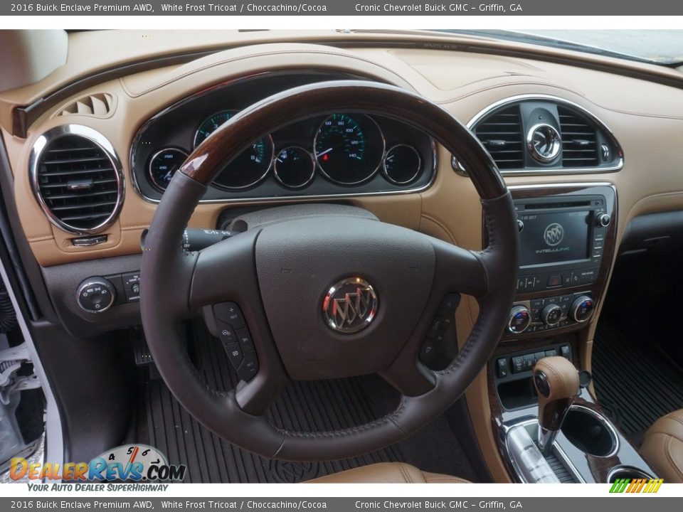 2016 Buick Enclave Premium AWD White Frost Tricoat / Choccachino/Cocoa Photo #10