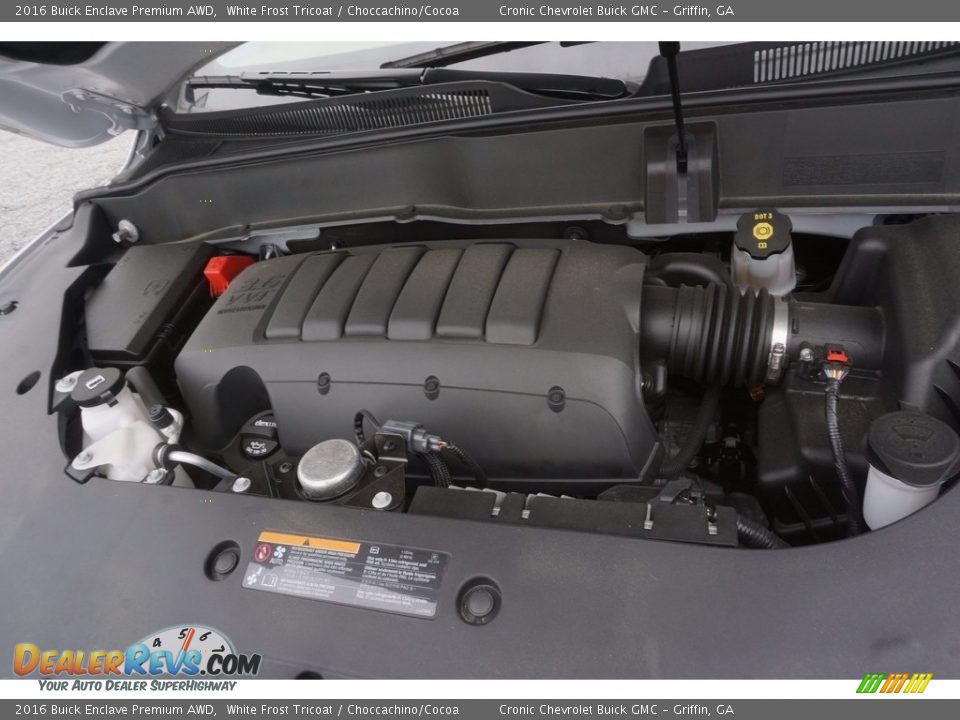 2016 Buick Enclave Premium AWD White Frost Tricoat / Choccachino/Cocoa Photo #12