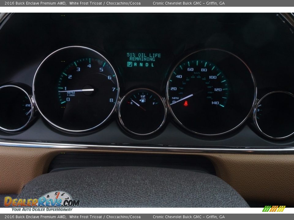 2016 Buick Enclave Premium AWD White Frost Tricoat / Choccachino/Cocoa Photo #13