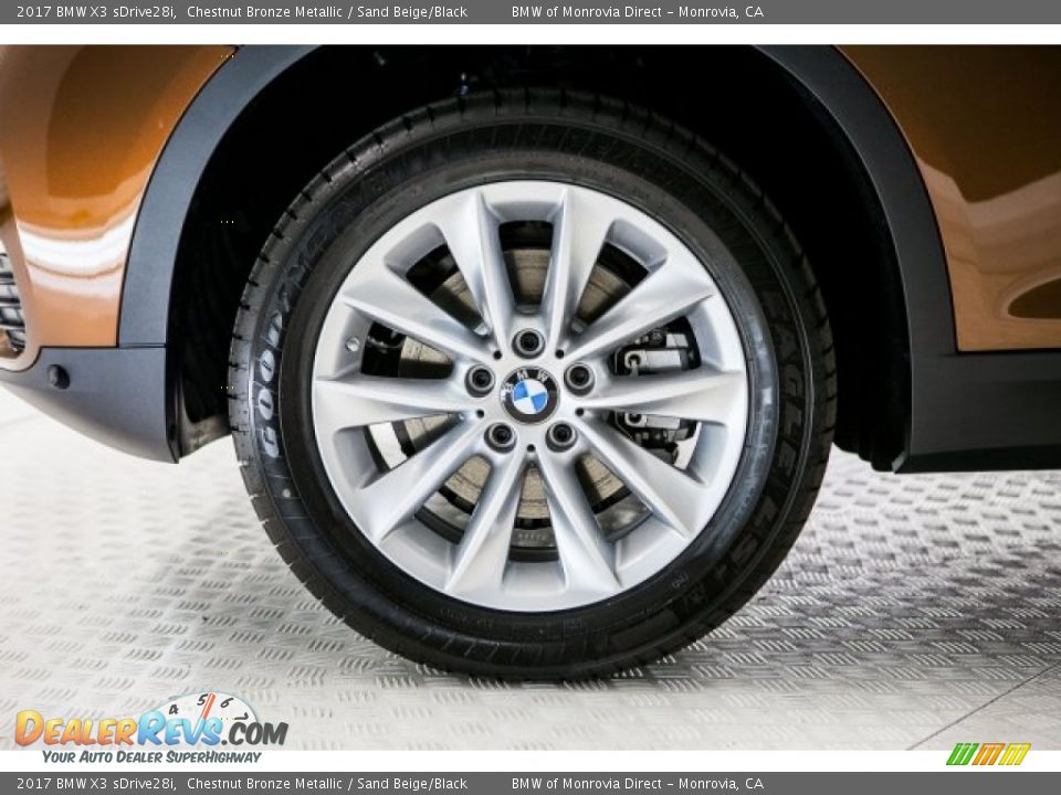 2017 BMW X3 sDrive28i Chestnut Bronze Metallic / Sand Beige/Black Photo #9