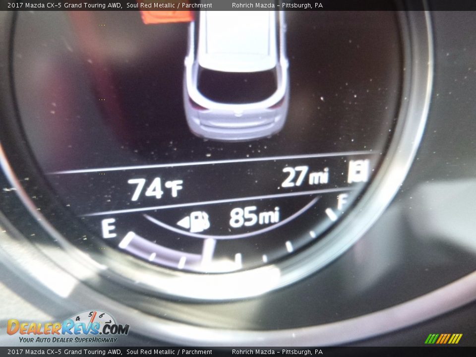 2017 Mazda CX-5 Grand Touring AWD Soul Red Metallic / Parchment Photo #15