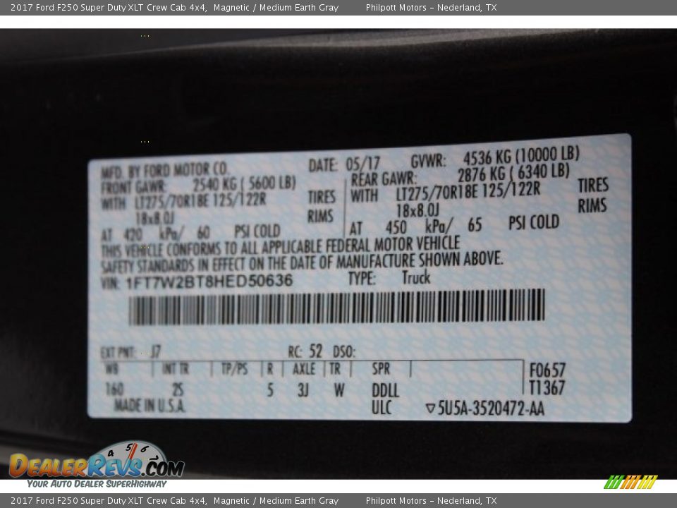 2017 Ford F250 Super Duty XLT Crew Cab 4x4 Magnetic / Medium Earth Gray Photo #31