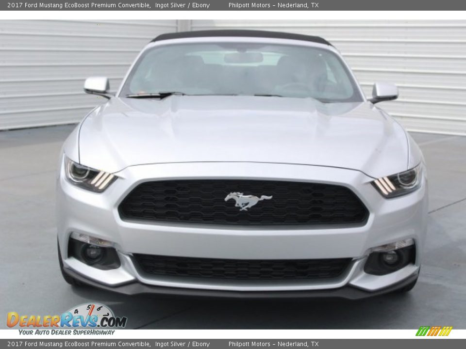 2017 Ford Mustang EcoBoost Premium Convertible Ingot Silver / Ebony Photo #2