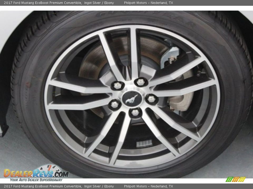 2017 Ford Mustang EcoBoost Premium Convertible Ingot Silver / Ebony Photo #4