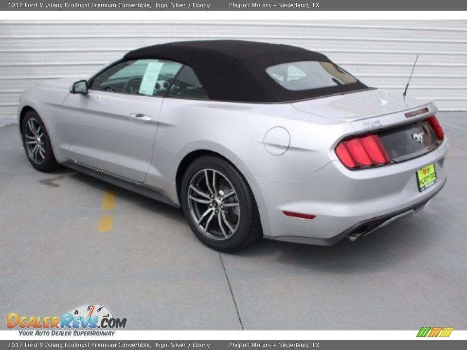 2017 Ford Mustang EcoBoost Premium Convertible Ingot Silver / Ebony Photo #5