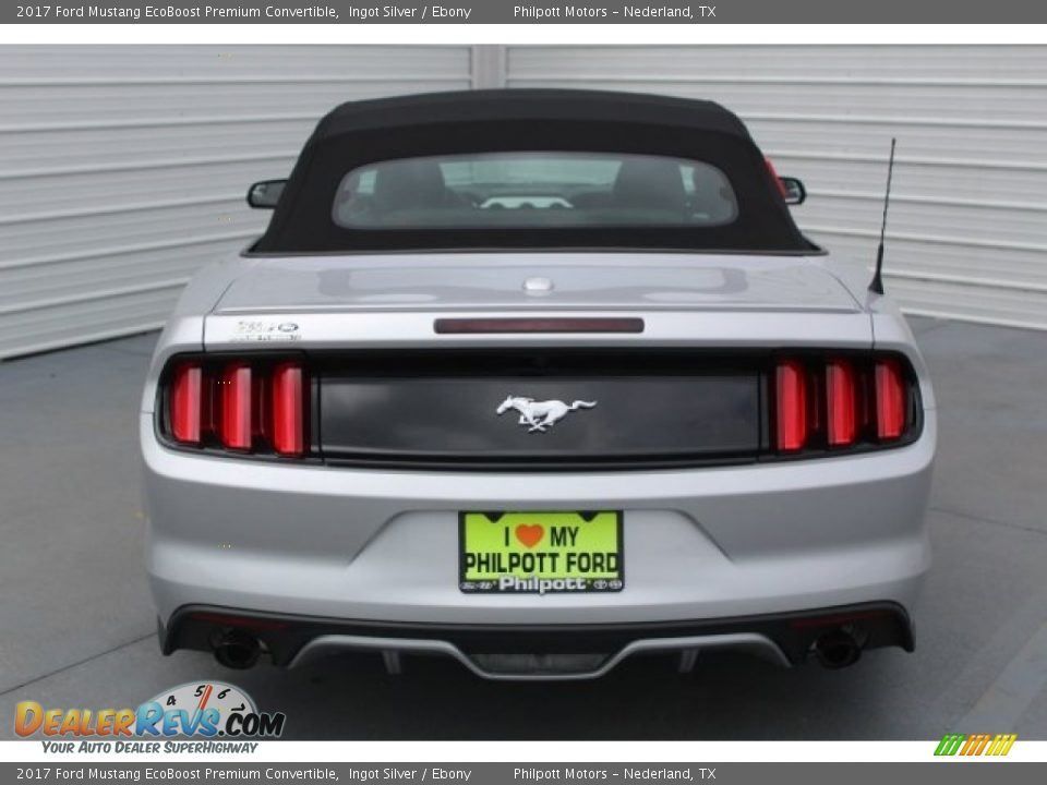 2017 Ford Mustang EcoBoost Premium Convertible Ingot Silver / Ebony Photo #6