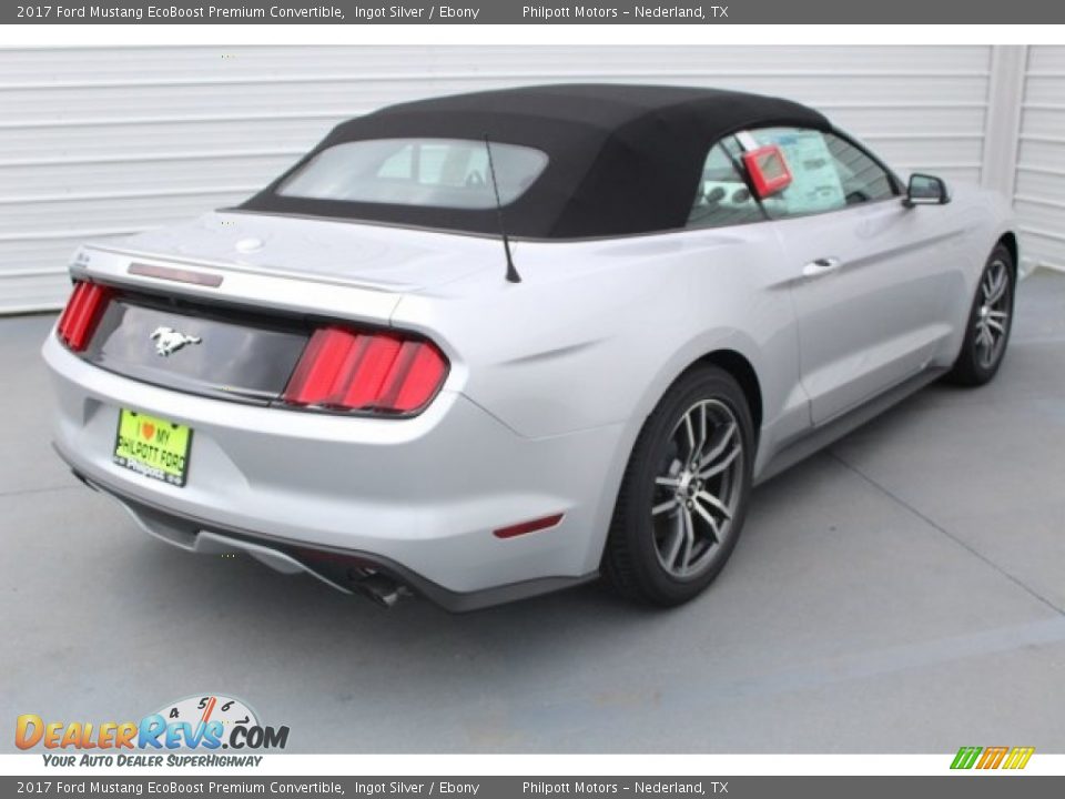 2017 Ford Mustang EcoBoost Premium Convertible Ingot Silver / Ebony Photo #7
