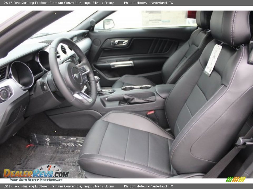 2017 Ford Mustang EcoBoost Premium Convertible Ingot Silver / Ebony Photo #10
