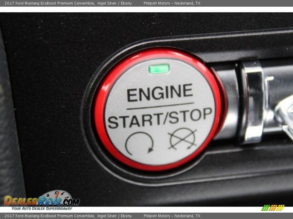 2017 Ford Mustang EcoBoost Premium Convertible Ingot Silver / Ebony Photo #16