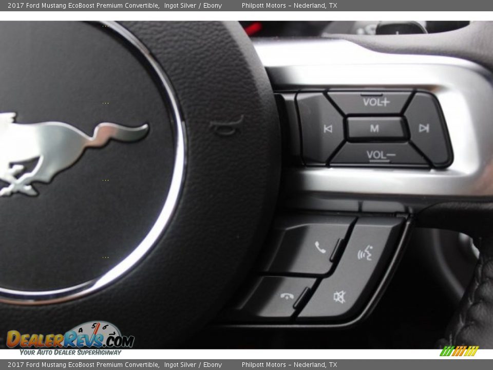 2017 Ford Mustang EcoBoost Premium Convertible Ingot Silver / Ebony Photo #19