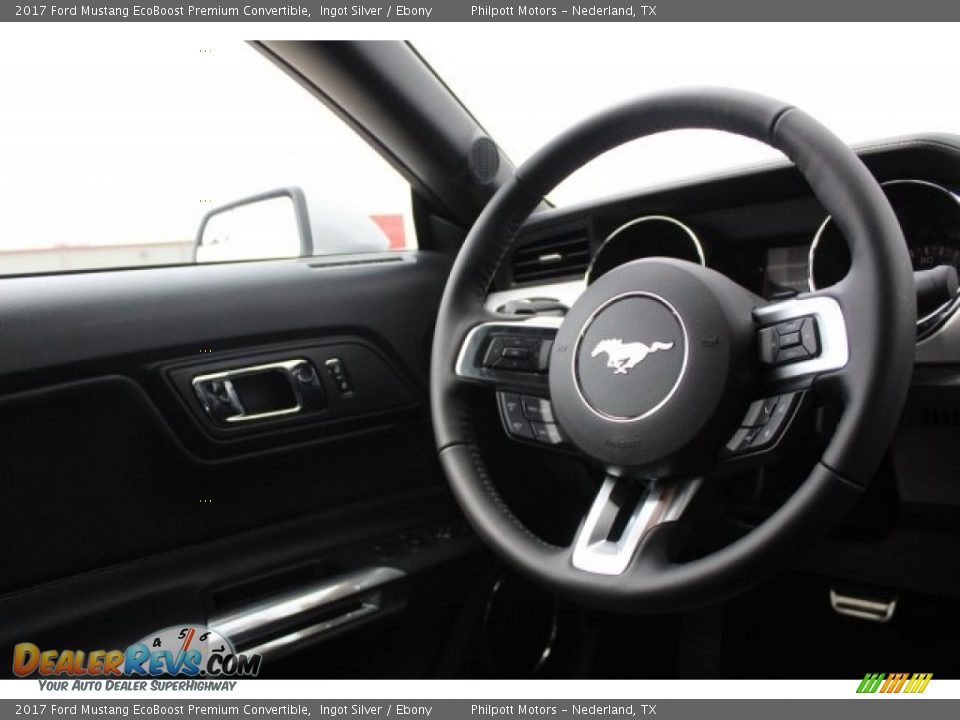 2017 Ford Mustang EcoBoost Premium Convertible Ingot Silver / Ebony Photo #24