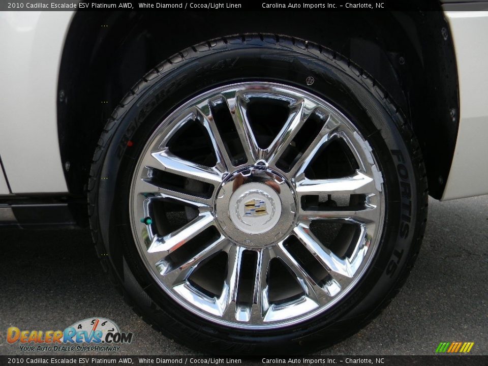 2010 Cadillac Escalade ESV Platinum AWD White Diamond / Cocoa/Light Linen Photo #26