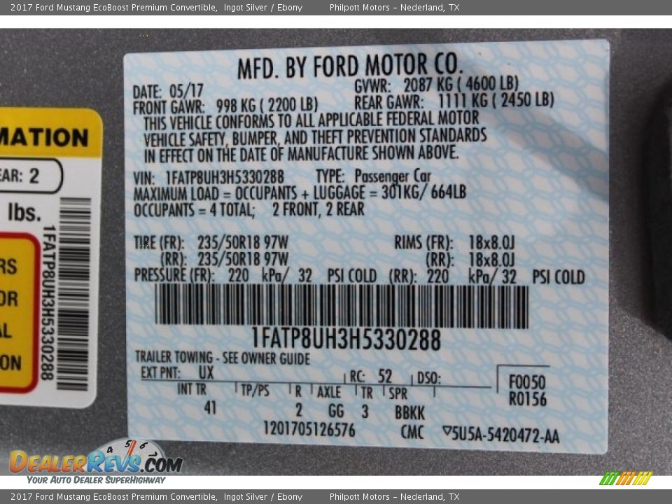 2017 Ford Mustang EcoBoost Premium Convertible Ingot Silver / Ebony Photo #30