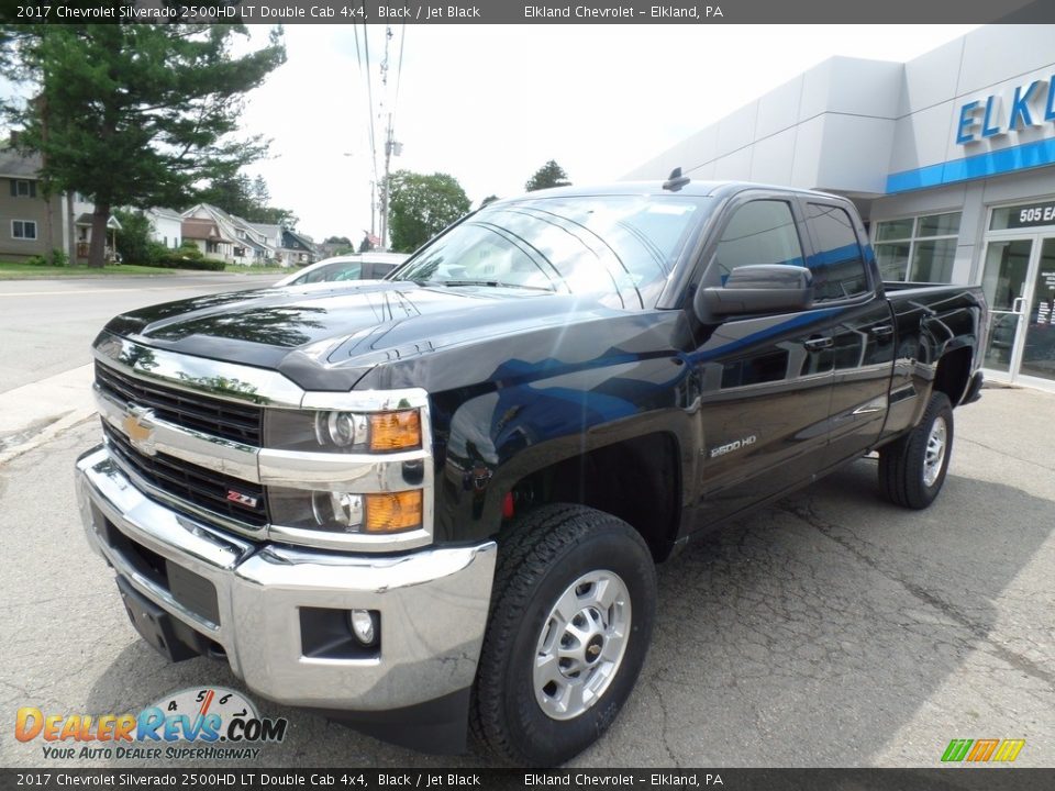 2017 Chevrolet Silverado 2500HD LT Double Cab 4x4 Black / Jet Black Photo #2