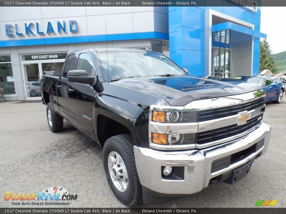 2017 Chevrolet Silverado 2500HD LT Double Cab 4x4 Black / Jet Black Photo #4