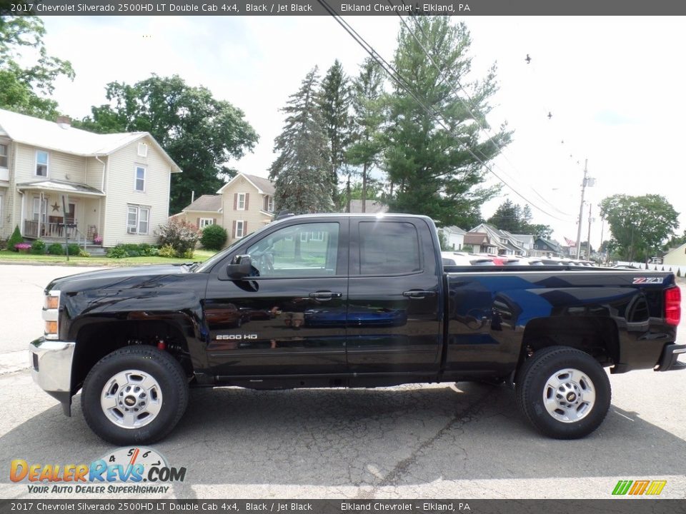 2017 Chevrolet Silverado 2500HD LT Double Cab 4x4 Black / Jet Black Photo #8