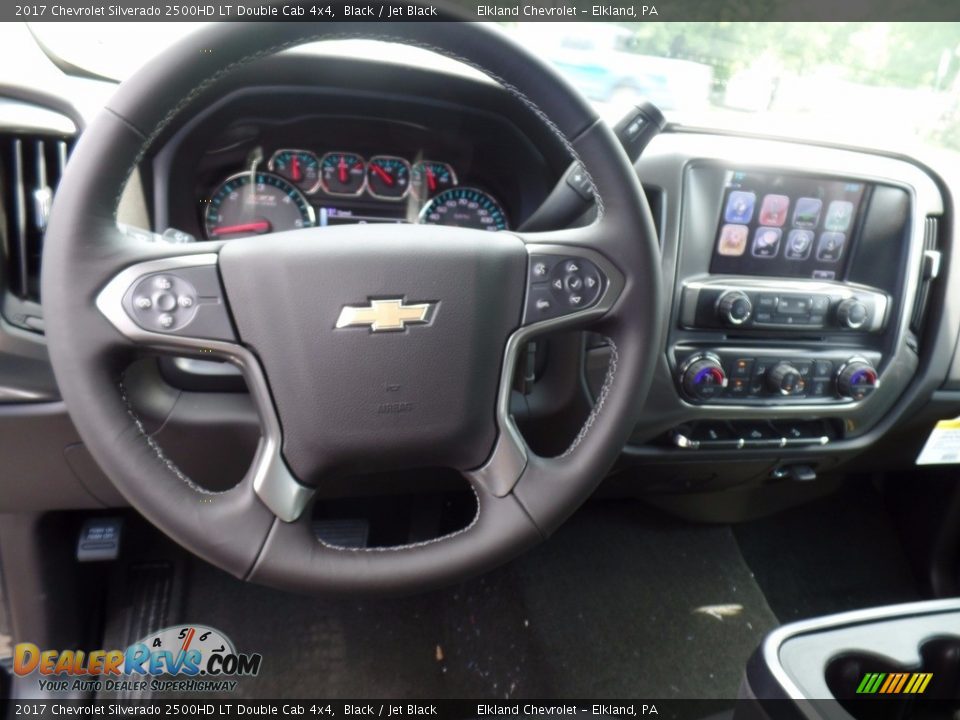 2017 Chevrolet Silverado 2500HD LT Double Cab 4x4 Black / Jet Black Photo #18