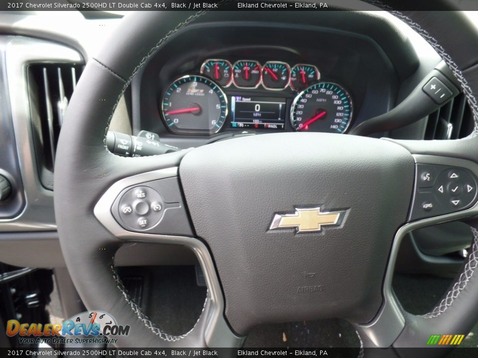 2017 Chevrolet Silverado 2500HD LT Double Cab 4x4 Black / Jet Black Photo #19