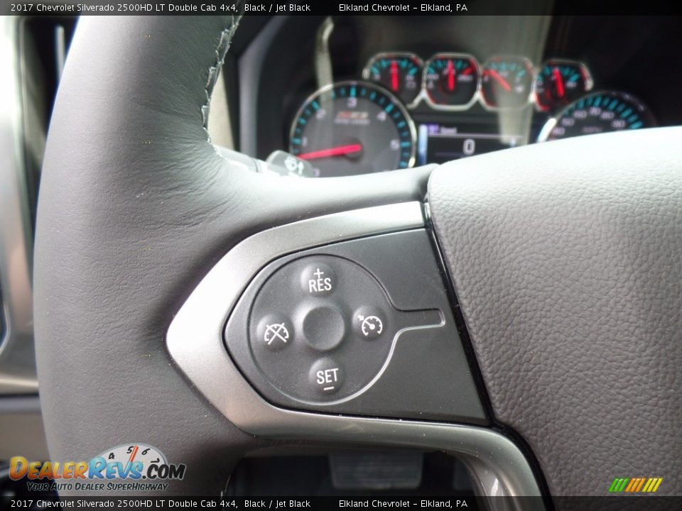 2017 Chevrolet Silverado 2500HD LT Double Cab 4x4 Black / Jet Black Photo #21