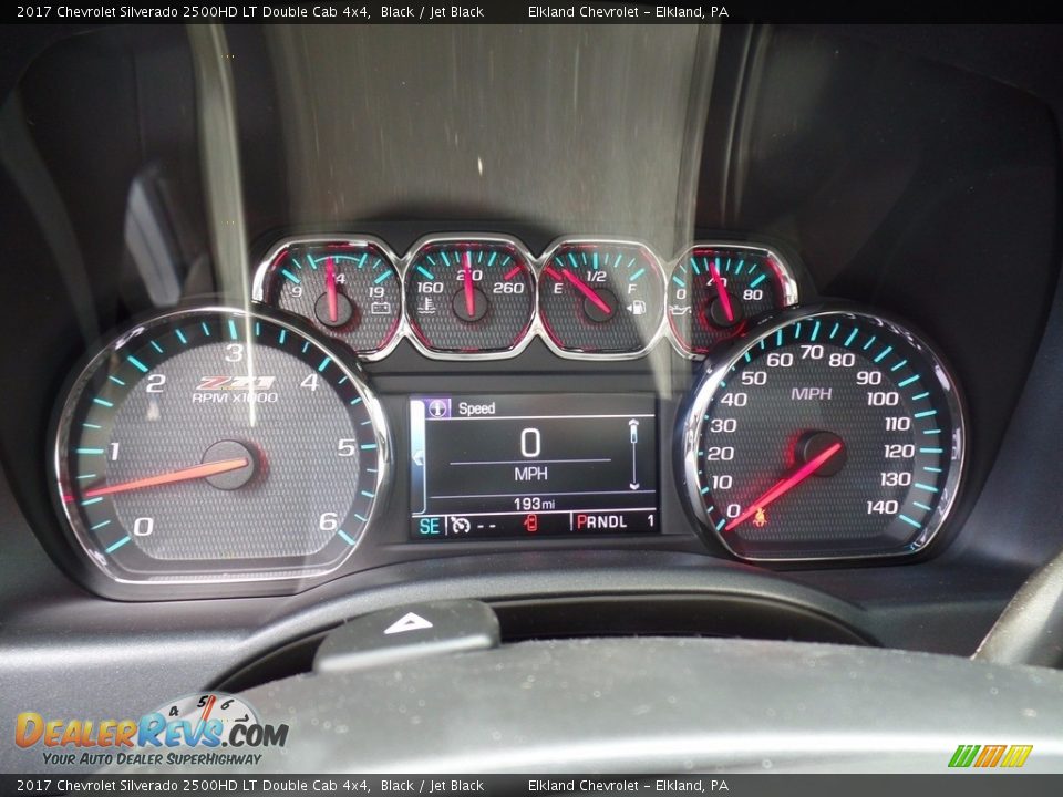 2017 Chevrolet Silverado 2500HD LT Double Cab 4x4 Black / Jet Black Photo #25