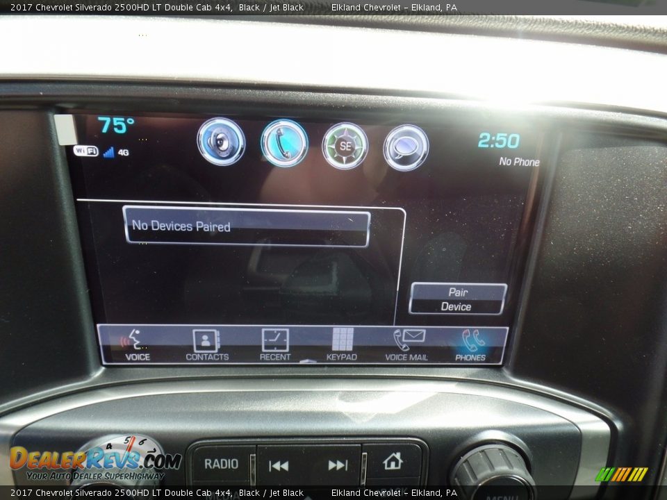2017 Chevrolet Silverado 2500HD LT Double Cab 4x4 Black / Jet Black Photo #29