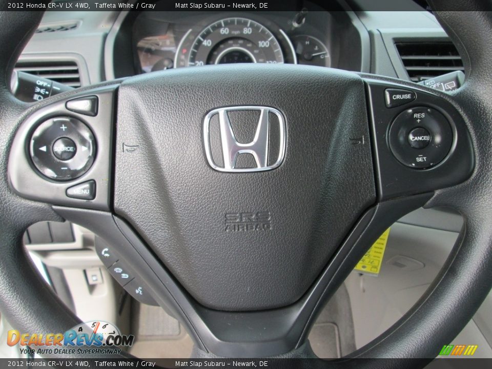 2012 Honda CR-V LX 4WD Taffeta White / Gray Photo #11