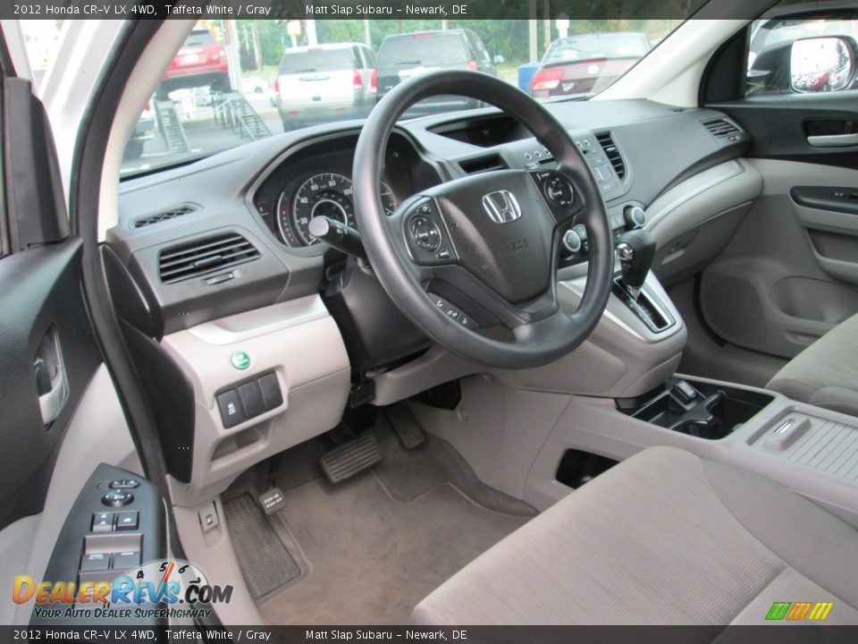 2012 Honda CR-V LX 4WD Taffeta White / Gray Photo #12