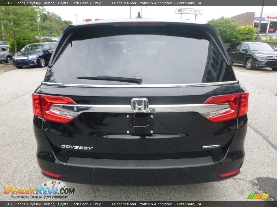 2018 Honda Odyssey Touring Crystal Black Pearl / Gray Photo #3