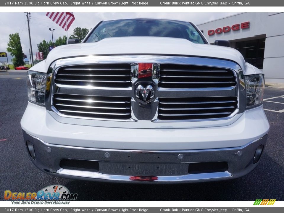 2017 Ram 1500 Big Horn Crew Cab Bright White / Canyon Brown/Light Frost Beige Photo #2
