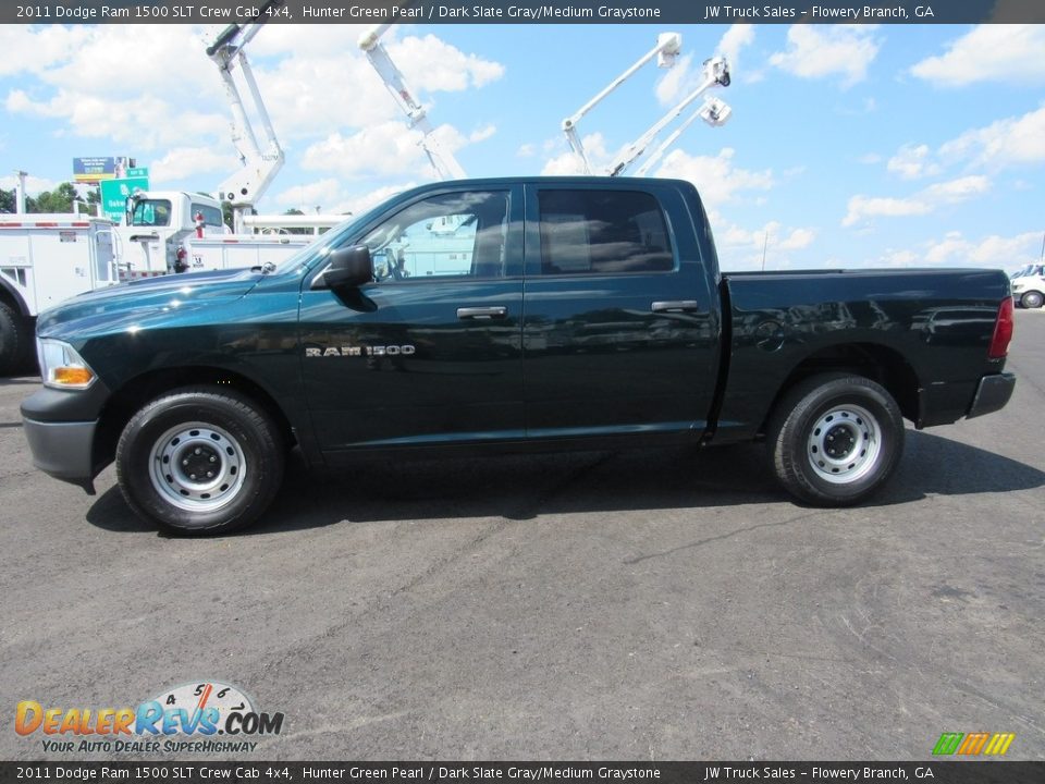 2011 Dodge Ram 1500 SLT Crew Cab 4x4 Hunter Green Pearl / Dark Slate Gray/Medium Graystone Photo #2