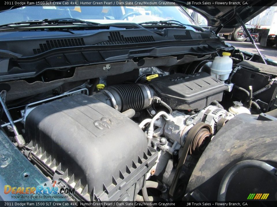 2011 Dodge Ram 1500 SLT Crew Cab 4x4 Hunter Green Pearl / Dark Slate Gray/Medium Graystone Photo #35