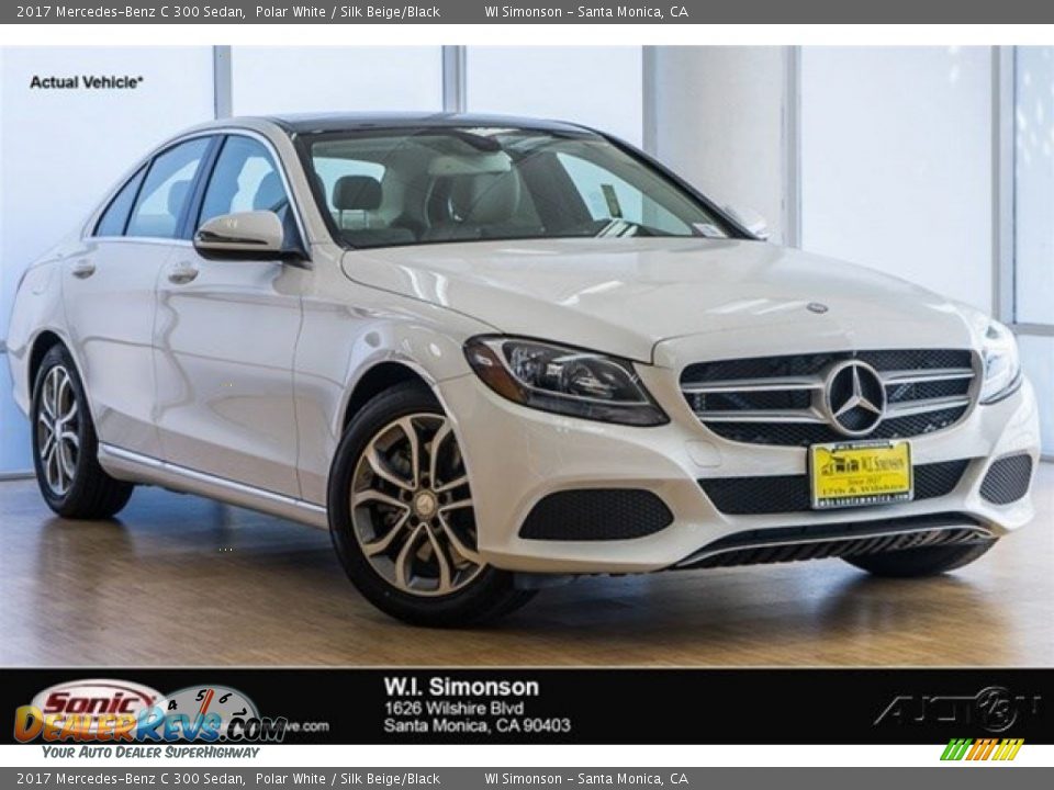 2017 Mercedes-Benz C 300 Sedan Polar White / Silk Beige/Black Photo #1