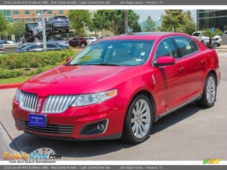 2010 Lincoln MKS EcoBoost AWD Red Candy Metallic / Light Camel/Olive Ash Photo #3