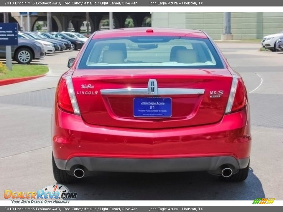2010 Lincoln MKS EcoBoost AWD Red Candy Metallic / Light Camel/Olive Ash Photo #6