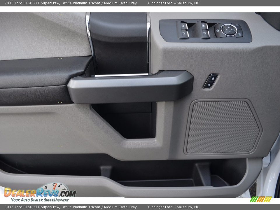 2015 Ford F150 XLT SuperCrew White Platinum Tricoat / Medium Earth Gray Photo #10