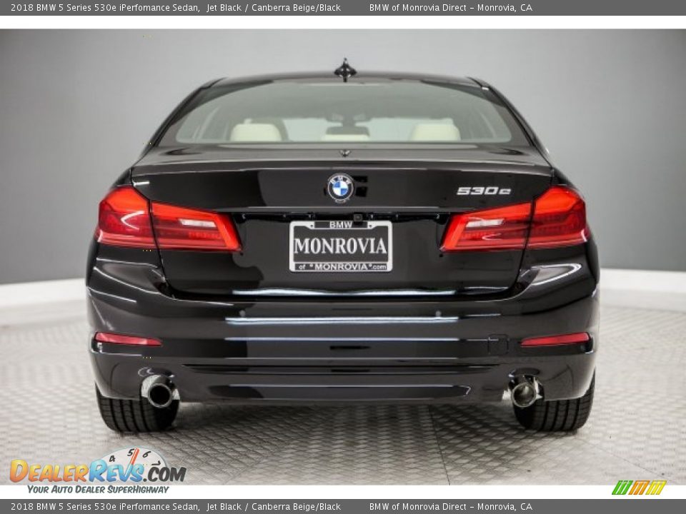 2018 BMW 5 Series 530e iPerfomance Sedan Jet Black / Canberra Beige/Black Photo #4