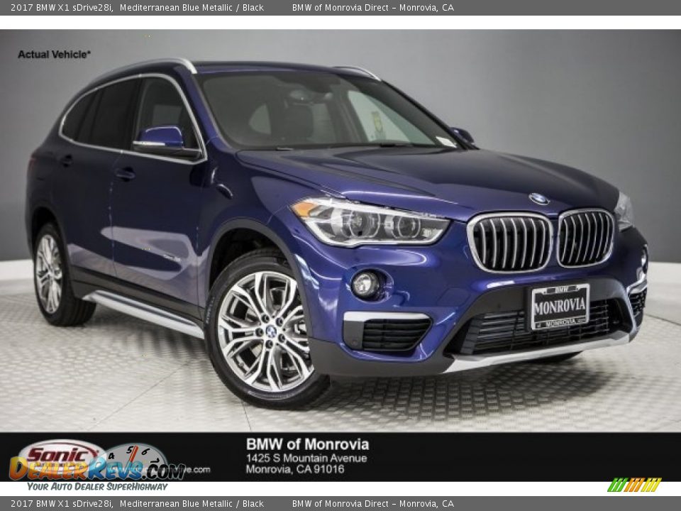 2017 BMW X1 sDrive28i Mediterranean Blue Metallic / Black Photo #1