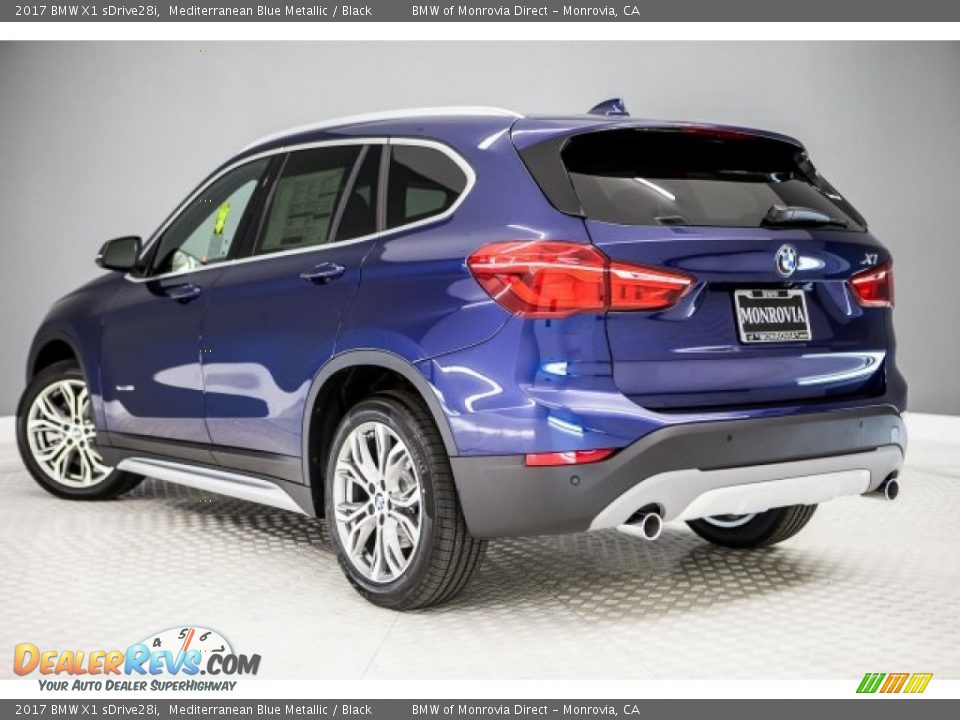 2017 BMW X1 sDrive28i Mediterranean Blue Metallic / Black Photo #3
