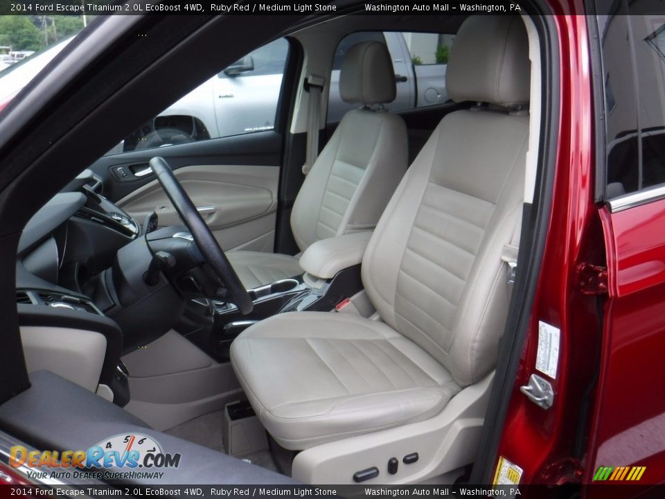 2014 Ford Escape Titanium 2.0L EcoBoost 4WD Ruby Red / Medium Light Stone Photo #12