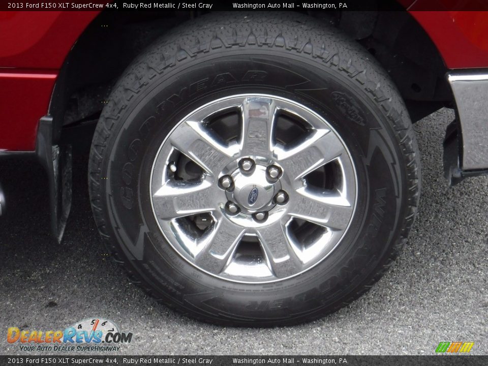2013 Ford F150 XLT SuperCrew 4x4 Ruby Red Metallic / Steel Gray Photo #3