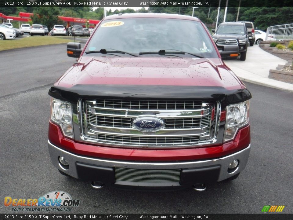 2013 Ford F150 XLT SuperCrew 4x4 Ruby Red Metallic / Steel Gray Photo #9