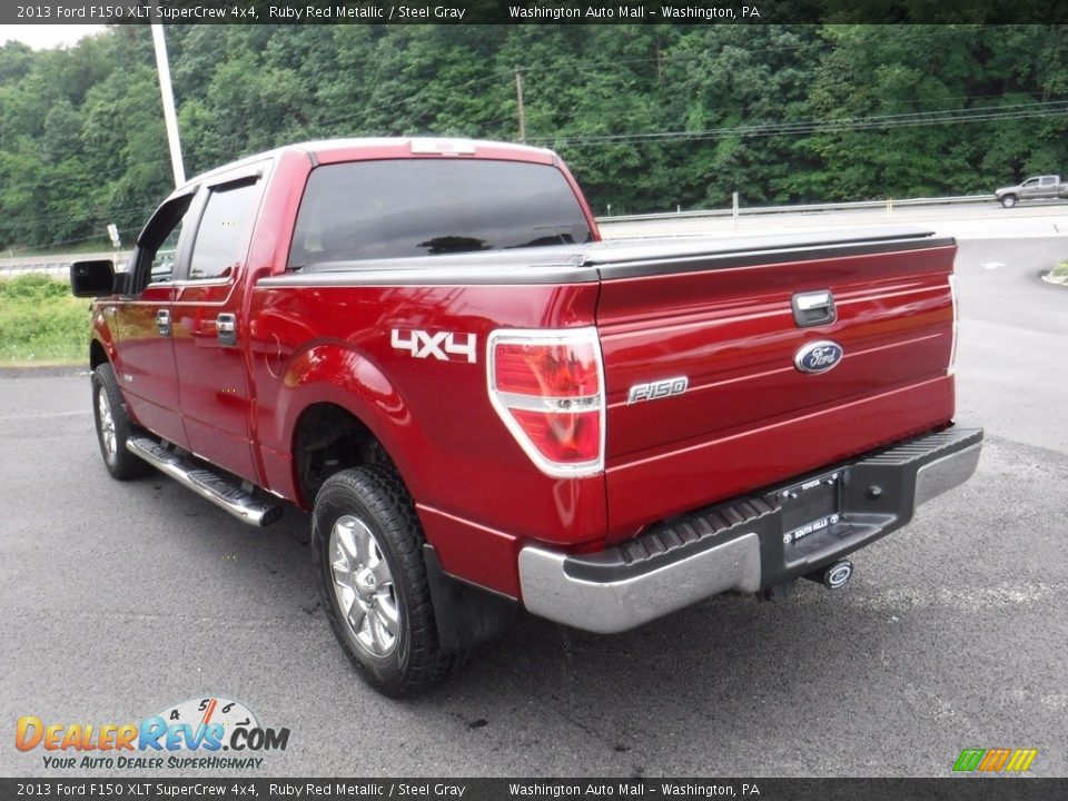 2013 Ford F150 XLT SuperCrew 4x4 Ruby Red Metallic / Steel Gray Photo #13