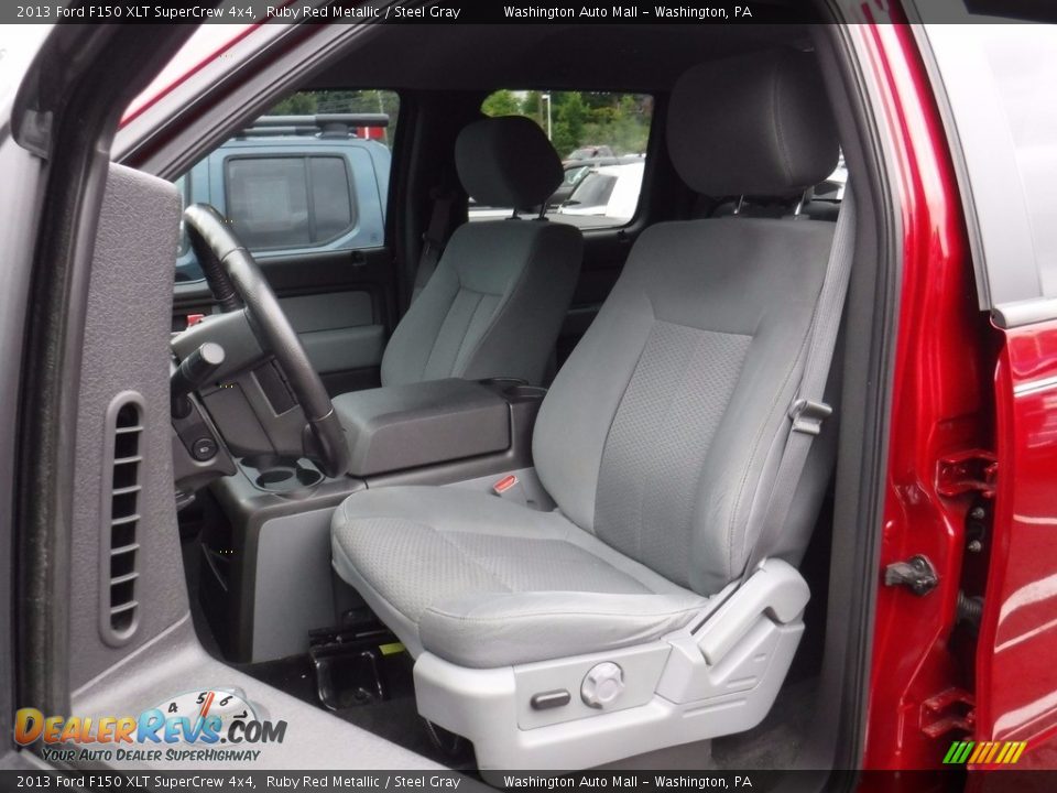 2013 Ford F150 XLT SuperCrew 4x4 Ruby Red Metallic / Steel Gray Photo #19