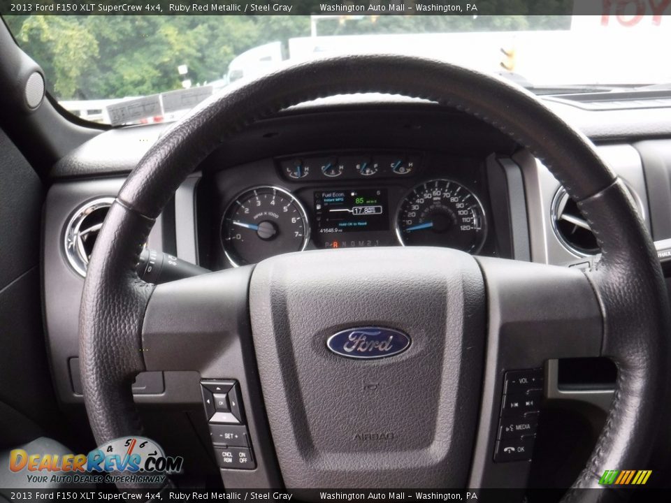 2013 Ford F150 XLT SuperCrew 4x4 Ruby Red Metallic / Steel Gray Photo #27