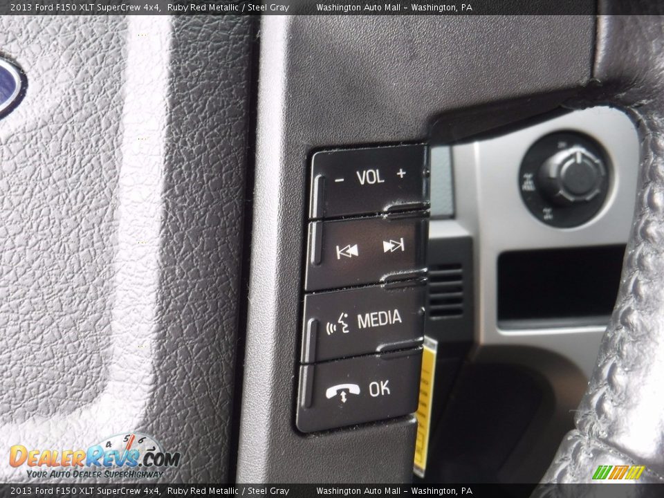 2013 Ford F150 XLT SuperCrew 4x4 Ruby Red Metallic / Steel Gray Photo #28