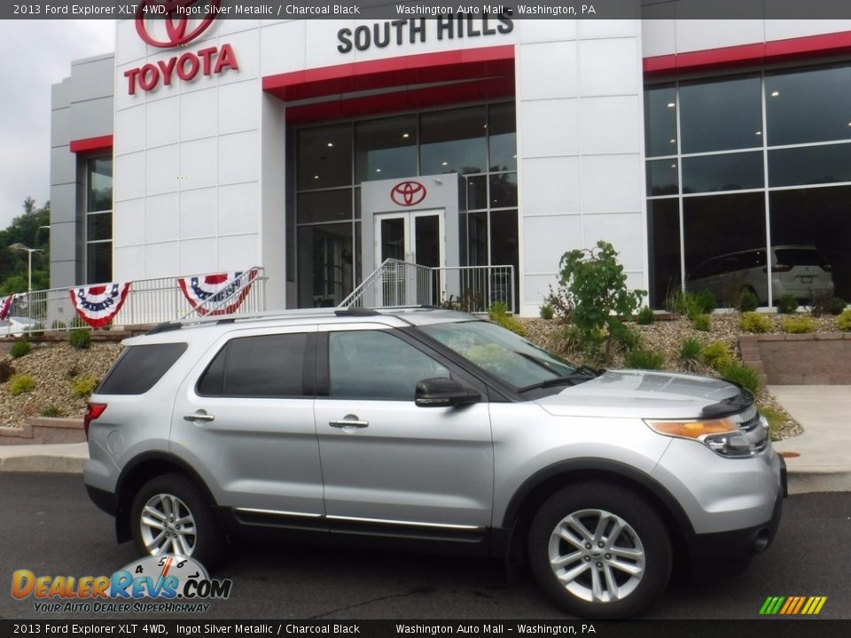 2013 Ford Explorer XLT 4WD Ingot Silver Metallic / Charcoal Black Photo #2