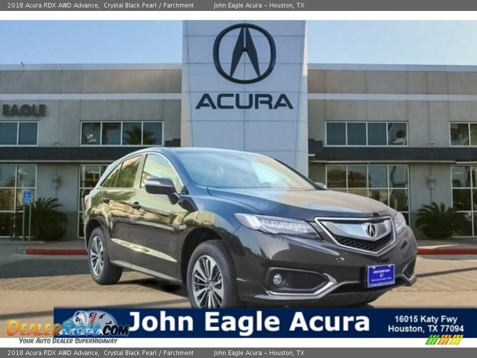 2018 Acura RDX AWD Advance Crystal Black Pearl / Parchment Photo #1