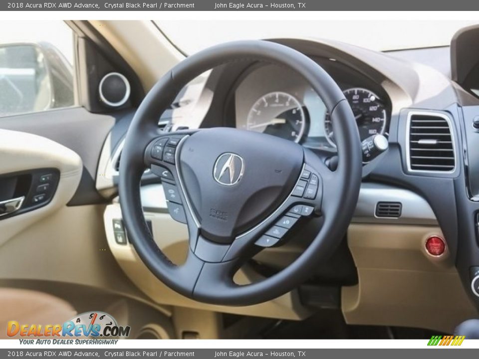 2018 Acura RDX AWD Advance Crystal Black Pearl / Parchment Photo #30